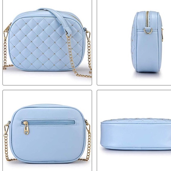 ✨NEW✨ Baby blue stud quilted crossbody bag - Picture 3 of 3